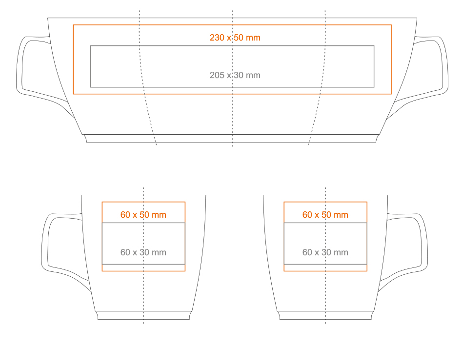 Standardowe powierzchnie nadruku